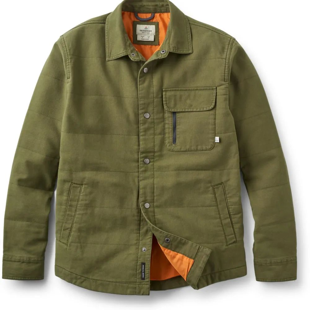 Passenger - Taranaki Canvas Quilted Overshirt - Hemd New