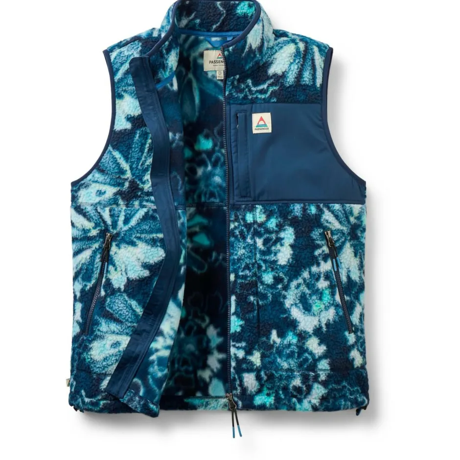 Passenger Alltagsbekleidung|Westen-- Women's Fairbanks Full Zip Recycled Sherpa Gilet - Fleeceweste Frost Rich Navy
