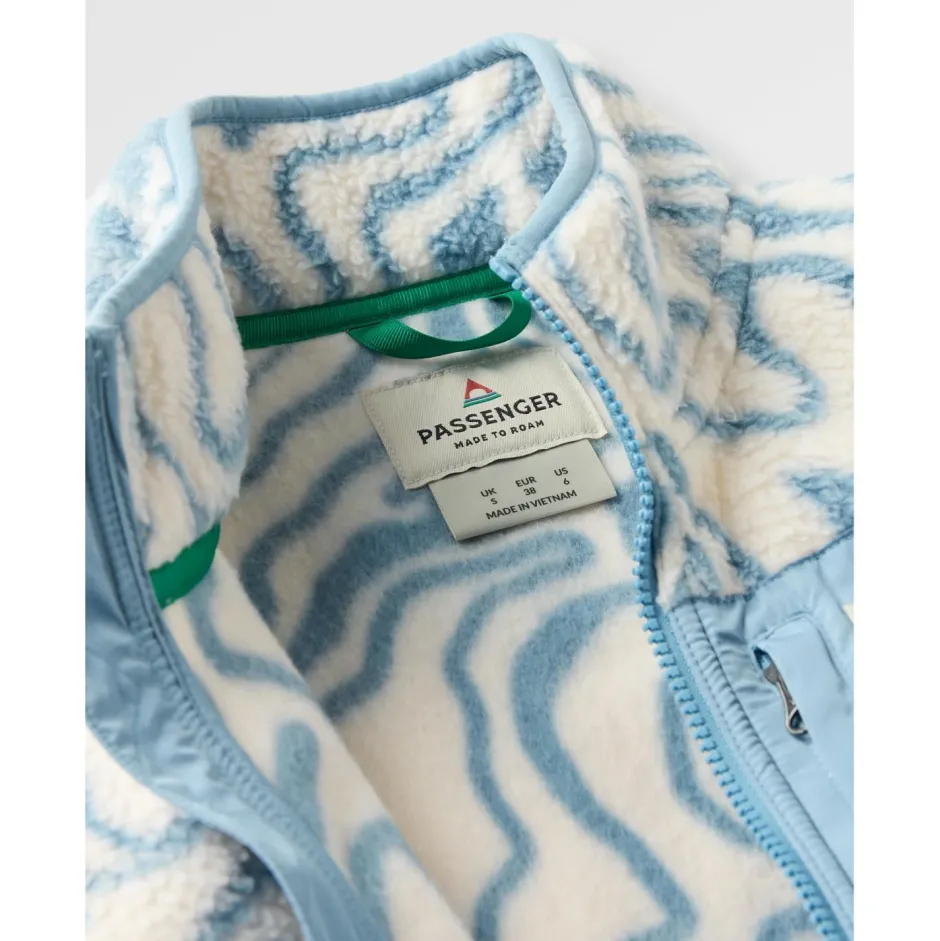 Passenger Alltagsbekleidung|Westen-- Women's Fairbanks Full Zip Recycled Sherpa Gilet - Fleeceweste Frost Rich Navy
