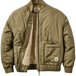 Passenger Freizeitjacken|Alltagsbekleidung-- Women's Lucia Sherpa Lined Bomber Jacket - Freizeitjacke Dusty Olive