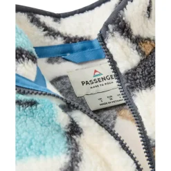 Passenger - Women's Ravi Recycled Sherpa Fleece - Fleecepullover Abstract Trails Off White Sale