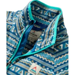 Passenger - Women's Sorrel Recycled Polar Fleece - Fleecepullover Geo Stripe Dark Denim Online