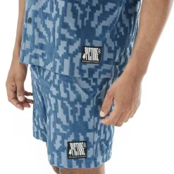 Picture - Spongy Shirt - Hemd Blue Flower Embossed Online