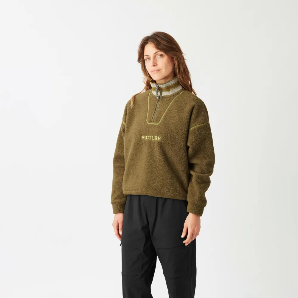 Picture - Women's Cylla Crop 1/4 Fleece - Fleecepullover Best