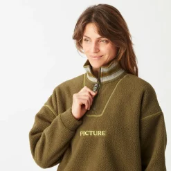 Picture - Women's Cylla Crop 1/4 Fleece - Fleecepullover Best