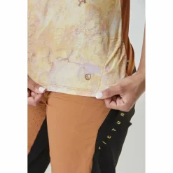 Picture Fahrradbekleidung|Radtrikots-- Women's Ice Flow Printed Tech Tee - Funktionsshirt Geology Cream