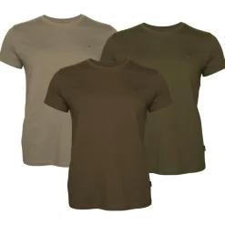 Pinewood - Women's T-Shirt 3-Pack - T-Shirt Green / Heather Brown / Khaki Online