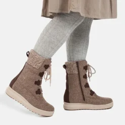 Pomar Winterschuhe|Winterschuhe-- Women's Reki GTX Boot - Winterschuhe Sand Felt / Bark Waxy