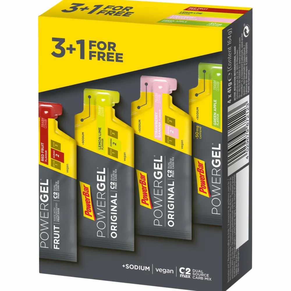 PowerBar - Powergel 3+1 Gratis - Multiflavour Vorteilspack - Energiegel Hot