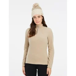 Protest Skibekleidung|Skipullover-- Women's PRTMutez 1/4 Zip Top - Fleecepullover Seashell Offwhite