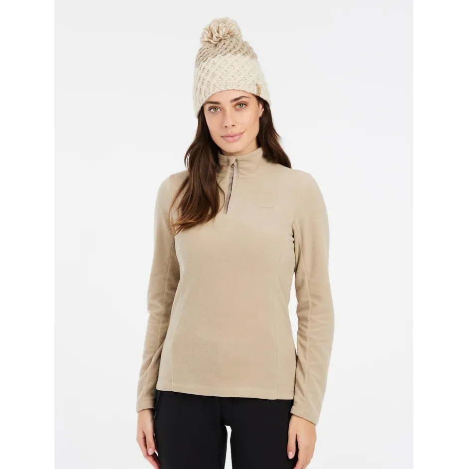 Protest Skibekleidung|Skipullover-- Women's PRTMutez 1/4 Zip Top - Fleecepullover Seashell Offwhite