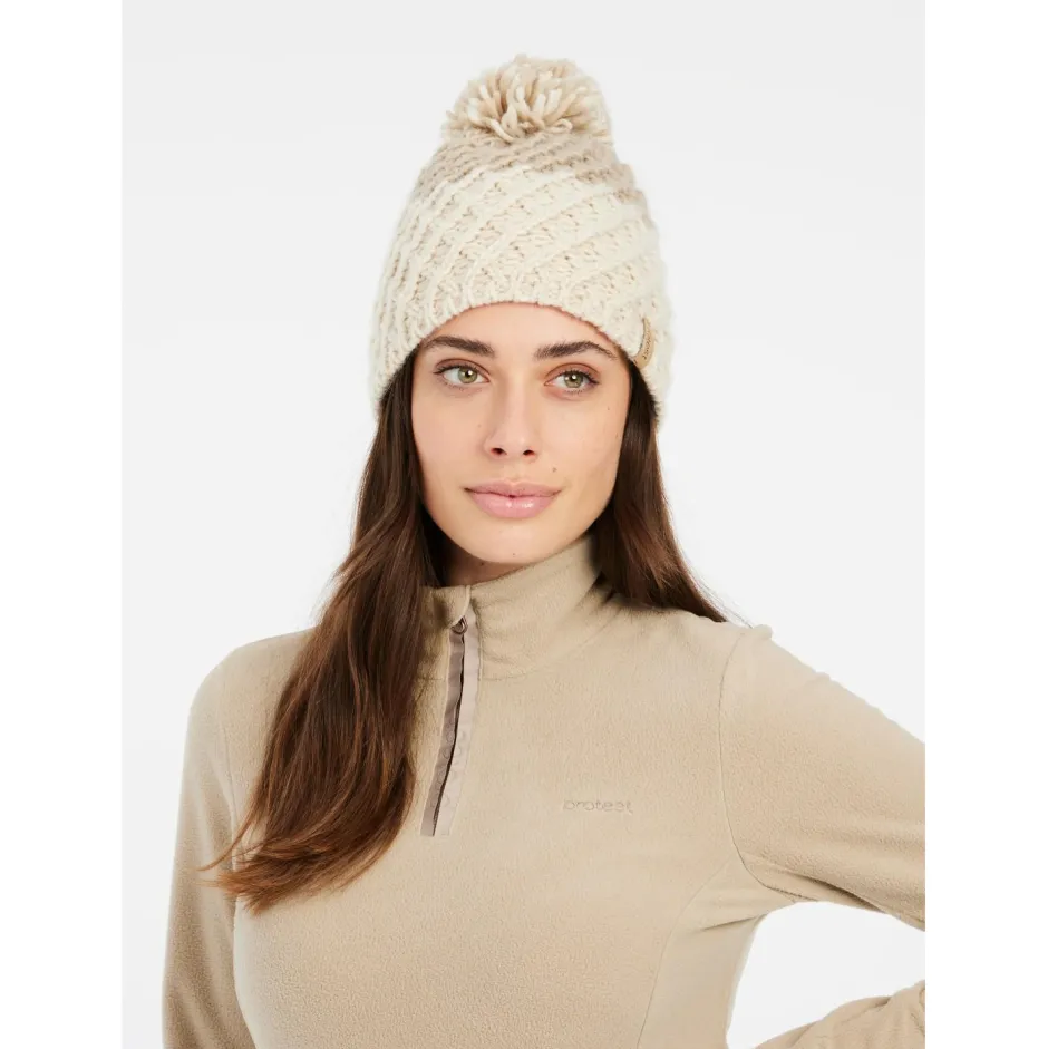 Protest Skibekleidung|Skipullover-- Women's PRTMutez 1/4 Zip Top - Fleecepullover Seashell Offwhite