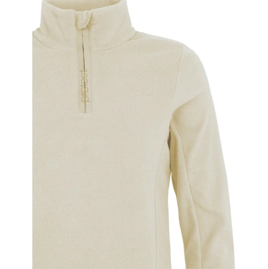 Protest Skibekleidung|Skipullover-- Women's PRTMutez 1/4 Zip Top - Fleecepullover Seashell Offwhite