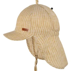 Pure Pure - Kid's Nackenschutz Leinen gestreift - Cap