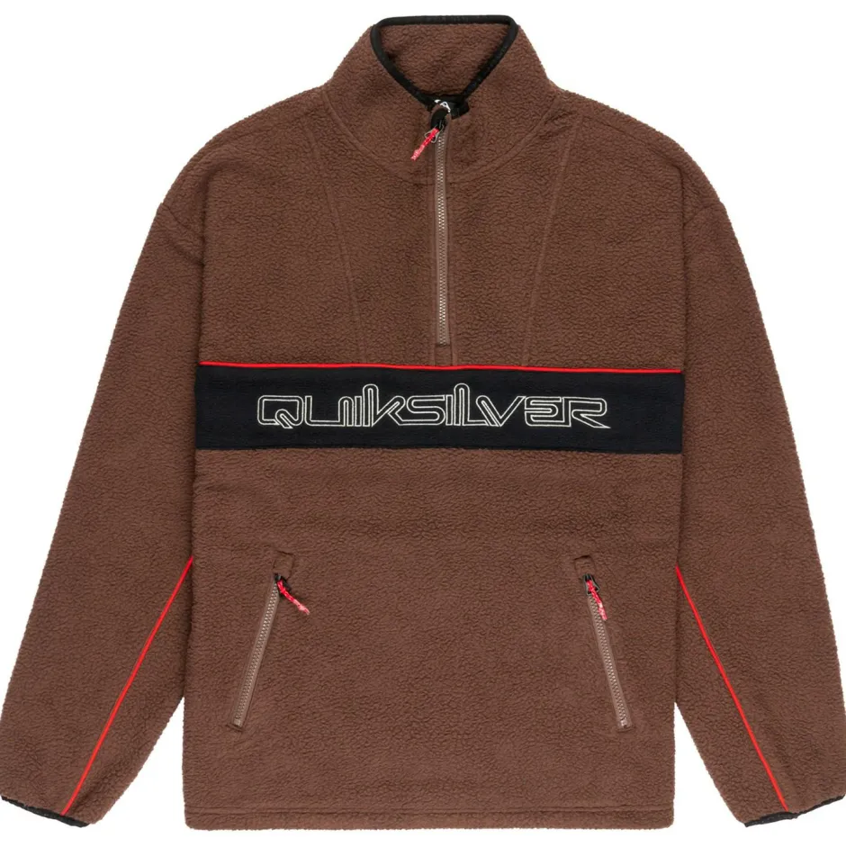 Quiksilver Pullover & Hoodies|Alltagsbekleidung-- Omni Sherpa Half-Zip - Fleecepullover Chocolate Brown