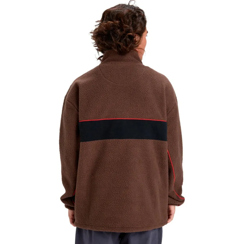 Quiksilver Pullover & Hoodies|Alltagsbekleidung-- Omni Sherpa Half-Zip - Fleecepullover Chocolate Brown