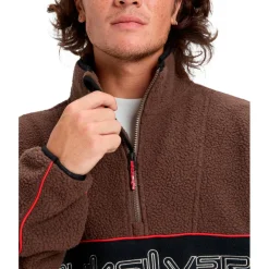 Quiksilver Pullover & Hoodies|Alltagsbekleidung-- Omni Sherpa Half-Zip - Fleecepullover Chocolate Brown