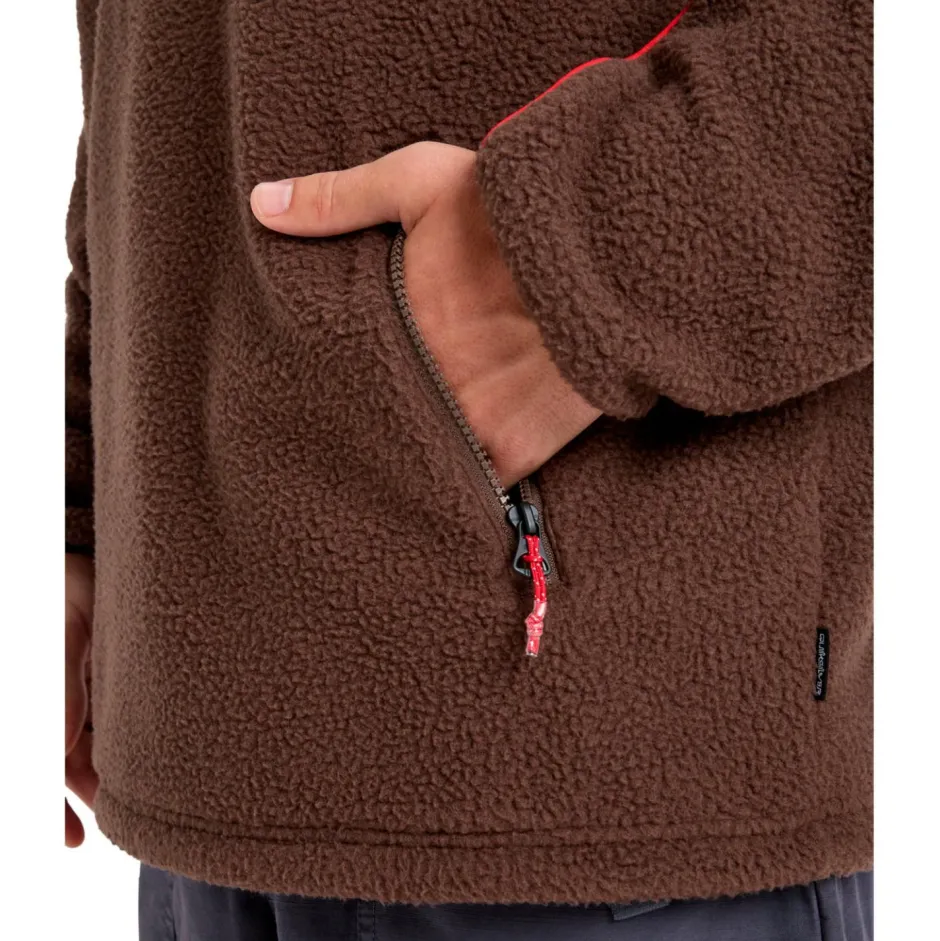 Quiksilver Pullover & Hoodies|Alltagsbekleidung-- Omni Sherpa Half-Zip - Fleecepullover Chocolate Brown