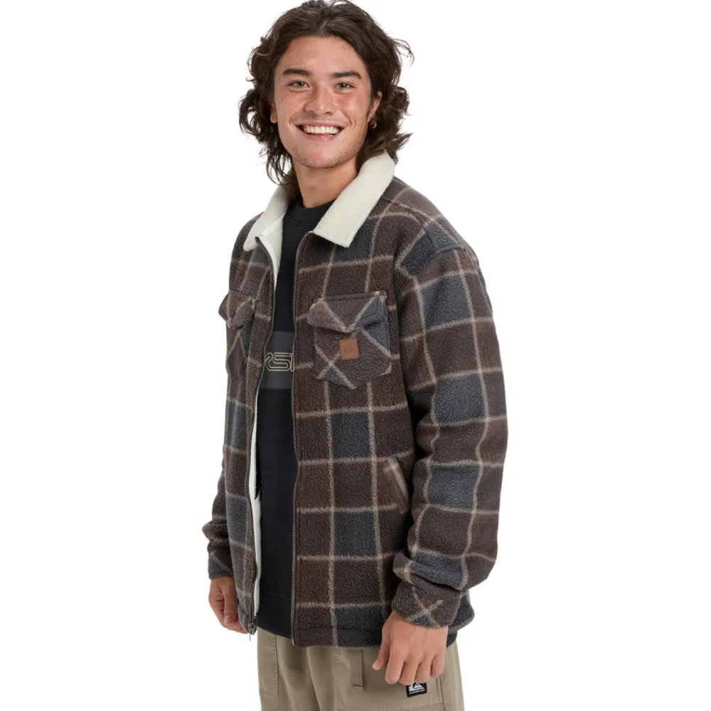 Quiksilver - Sherpa Jacket - Fleecejacke Chocolate Brown / Sherpa Plaid Discount