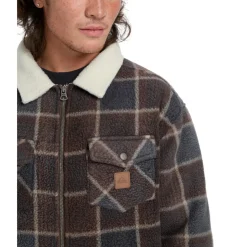 Quiksilver - Sherpa Jacket - Fleecejacke Chocolate Brown / Sherpa Plaid Discount