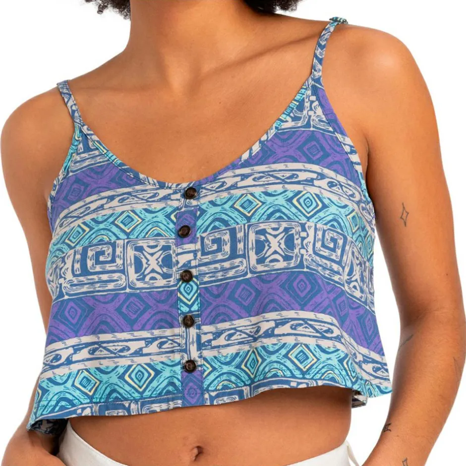 Quiksilver Shirts, Hemden & Longsleeves|Alltagsbekleidung-- Women's Oradia Singlet - Tank Top Aqua Sky Global Heat