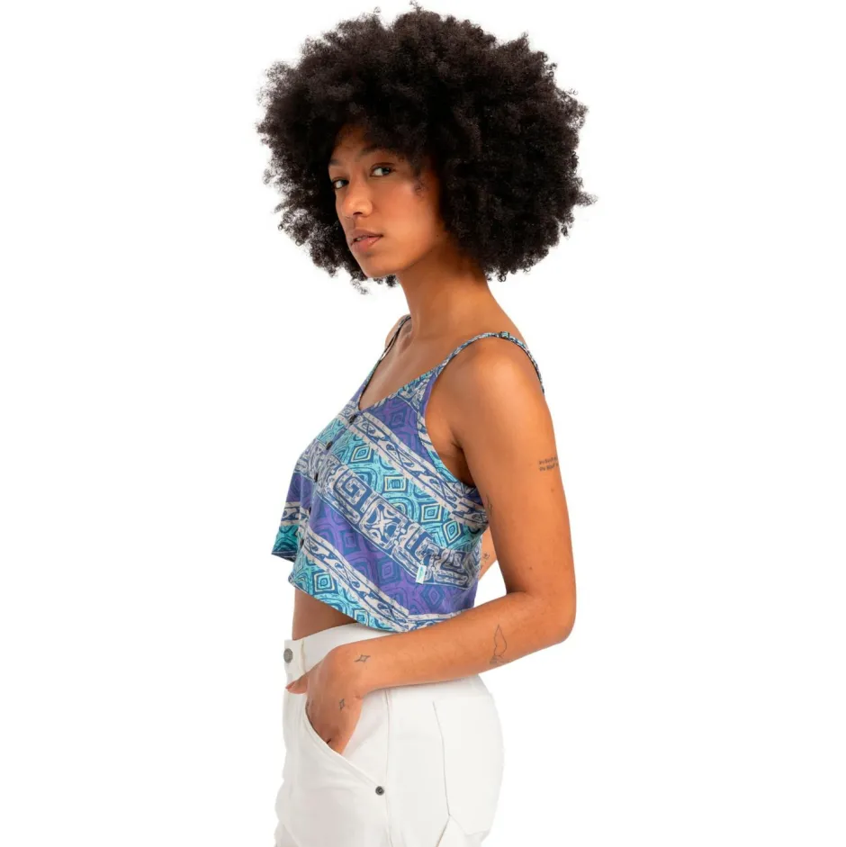 Quiksilver Shirts, Hemden & Longsleeves|Alltagsbekleidung-- Women's Oradia Singlet - Tank Top Aqua Sky Global Heat