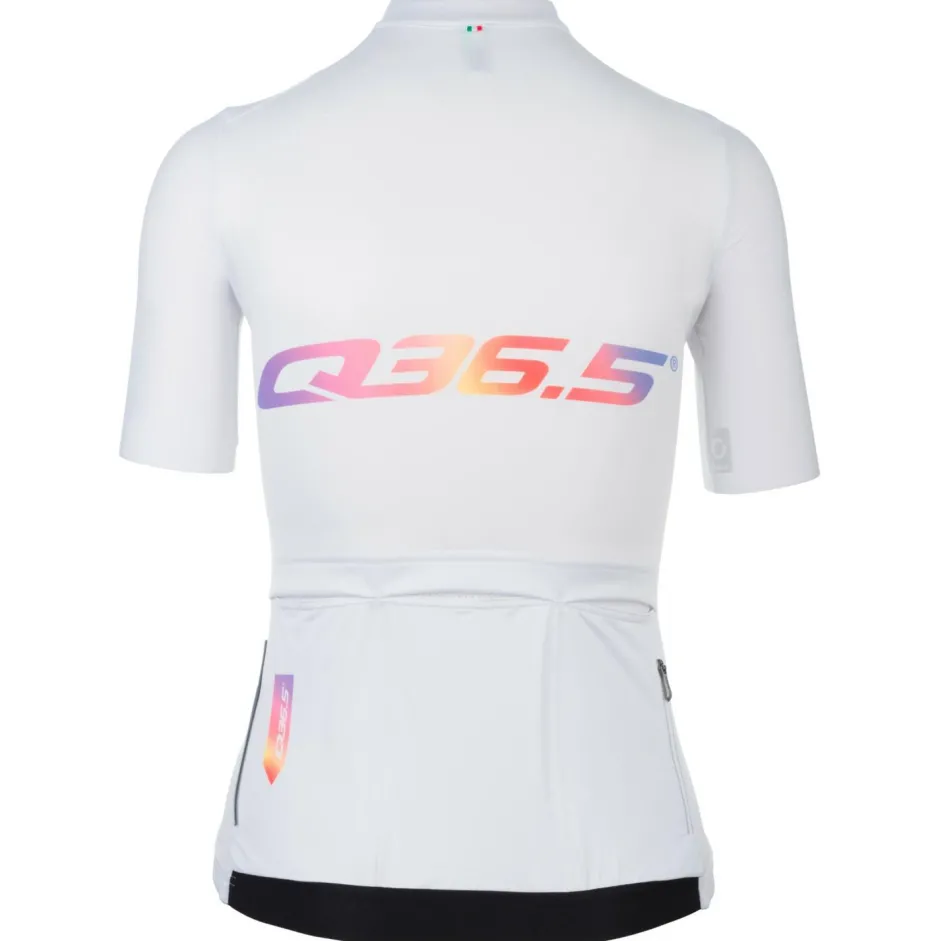 Q36.5 Fahrradbekleidung|Radtrikots-- Women's G1 Signature Jersey - Radtrikot Arcobaleno White