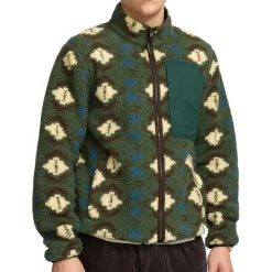 Revolution - Printed Pocket Teddy - Fleecejacke Green Clearance