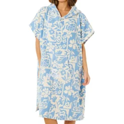 Rip Curl Bademode-- Women's Mixed Hooded Towel - Surf Poncho Blissful Blue