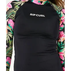 Rip Curl Bademode-- Women's Molokai L/S Floral Insert - Lycra Black