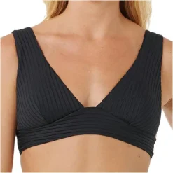 Rip Curl Bademode-- Women's Premium Surf Deep V - Bikini-Top Black
