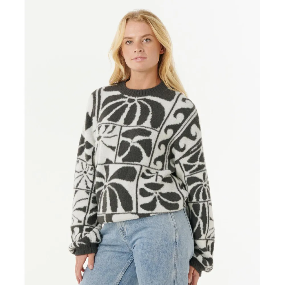 - Woen' AOT - TY Wiia Jacquard Crew - Puover < Rip Curl Hot