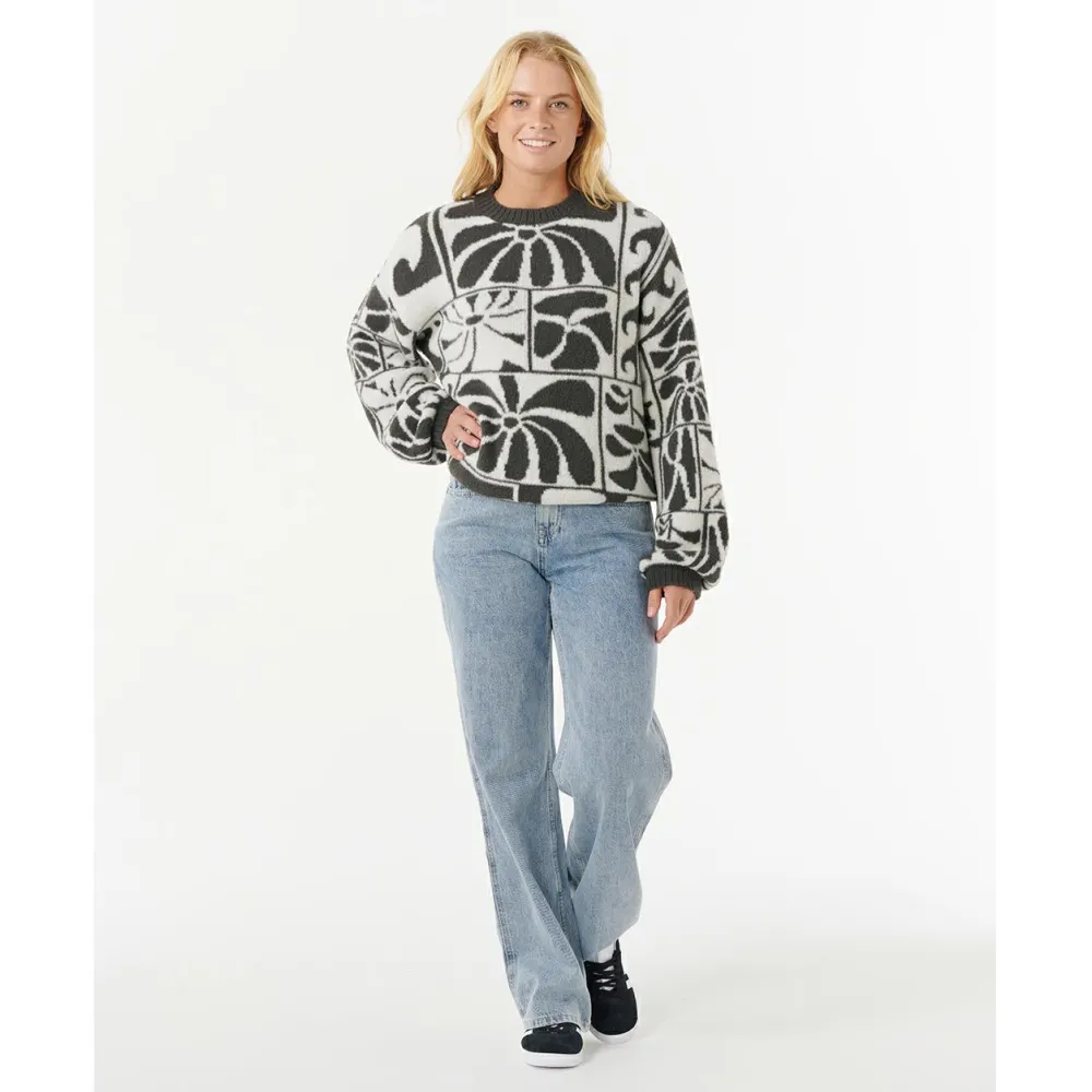 - Woen' AOT - TY Wiia Jacquard Crew - Puover < Rip Curl Hot
