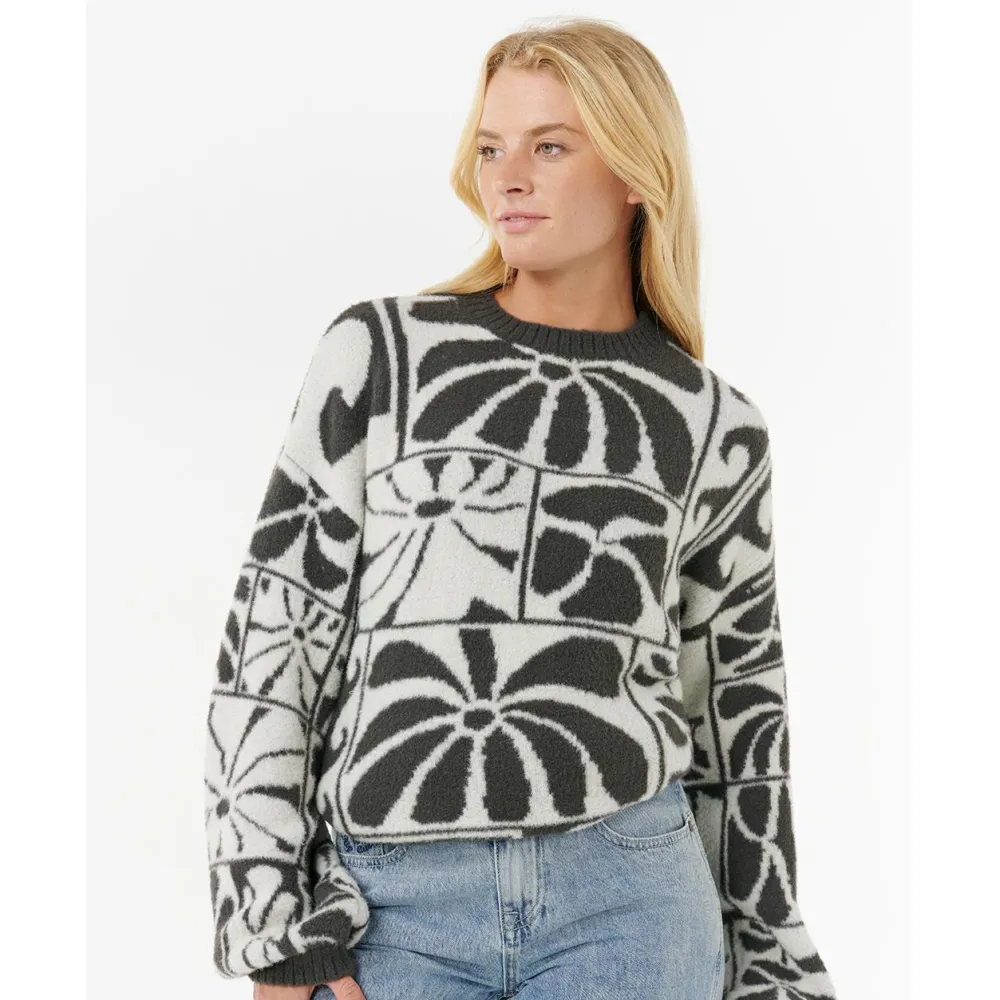 - Woen' AOT - TY Wiia Jacquard Crew - Puover < Rip Curl Hot