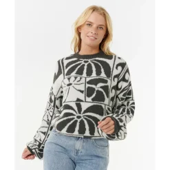 - Woen' AOT - TY Wiia Jacquard Crew - Puover < Rip Curl Hot