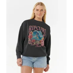 Rip Curl Pullover & Hoodies|Alltagsbekleidung-- Women's Hawaii Classic Heritage Crew - Pullover Washed Black