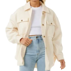 Rip Curl Freizeitjacken|Shirts, Hemden & Longsleeves-- Women's High Tide Fleece Shacket - Fleecejacke