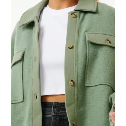 Rip Curl Freizeitjacken|Shirts, Hemden & Longsleeves-- Women's High Tide Fleece Shacket - Fleecejacke