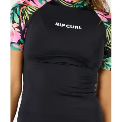 Rip Curl - Women's Molokai S/S Floral Insert - Lycra Black Sale