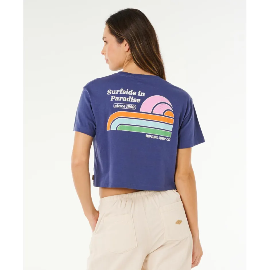 Rip Curl Alltagsbekleidung|T-Shirts-- Women's Surf Side Cropped Tee - T-Shirt