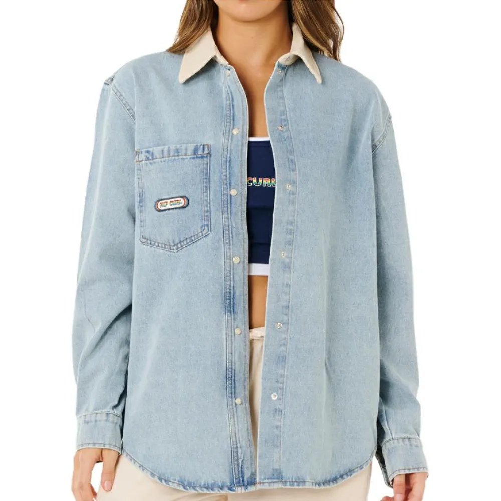- Woen' urf ide Reaxed Deni hirt - Hed < Rip Curl Sale