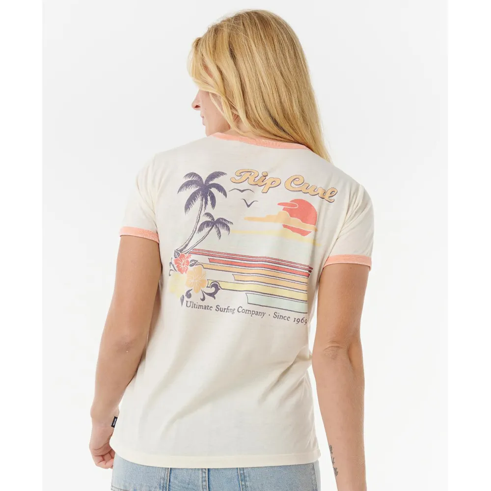 - Woen' we ine Ringer Tee - T-hirt < Rip Curl Sale