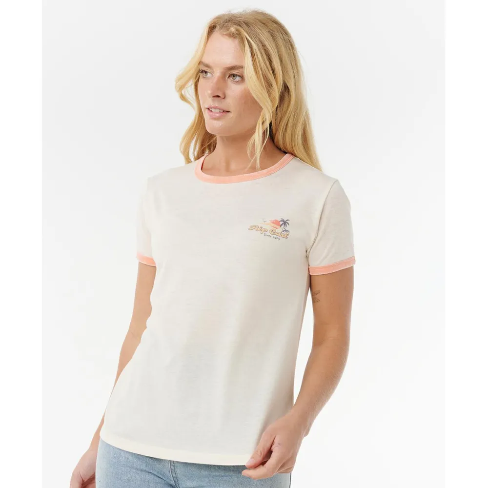 - Woen' we ine Ringer Tee - T-hirt < Rip Curl Sale