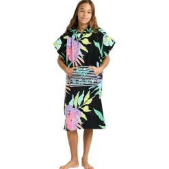 Roxy Bademode|Alltagsbekleidung-- Kid's RG Stay Magical Printed - Surf Poncho Anthracite Aquarella Active Rg
