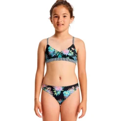 Roxy Bademode-- Kid's Active RG Athletic Tri Set - Bikini Anthracite Aquarella Active Rg