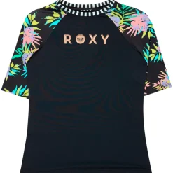 Roxy Bademode-- Kid's Active RG S/S Lycra - Lycra Anthracite Aquarella Active Rg