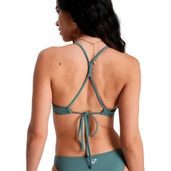 - Woen' D Eentia Athetic Tri - Bikini-Top < Roxy