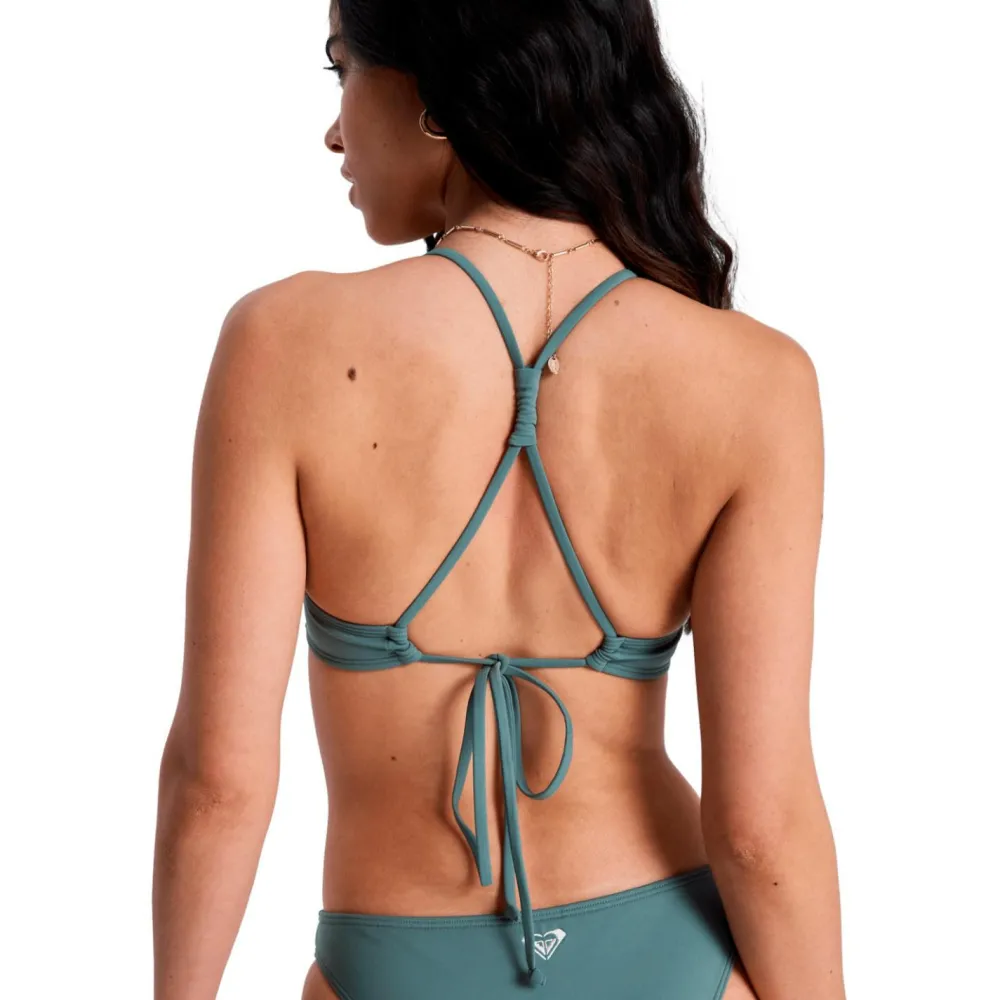 - Woen' D Eentia Athetic Tri - Bikini-Top < Roxy