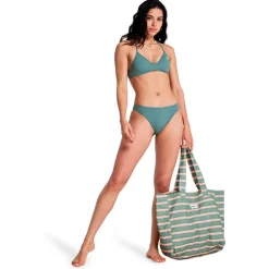 - Woen' D Eentia Athetic Tri - Bikini-Top < Roxy