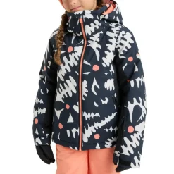 Roxy - Girl's Free Jet - Skijacke True Black Big Flower